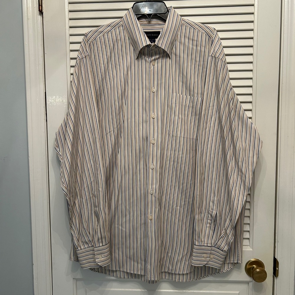 Scott Barber XXL Striped Button Up Shirt‎ Long Sleeve Menswear Casual